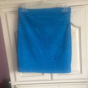 Juniors aqua mini skirt